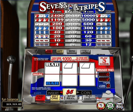Sevens and Stripes slots
