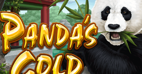 Panda's Gold theme, with a Panda eating leaves and the title of the game in gold.