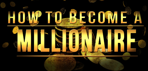 the image shows text that says how to become a millionaire that is written in gold